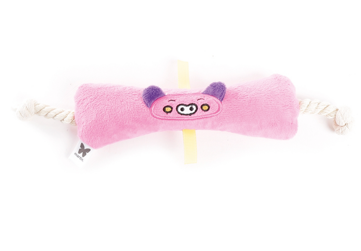 Jouet peluche pour chien - Cochon os